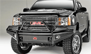 Fab Fours GM11 - S2862 - 1 GMC Sierra 2500/3500 HD 2011 - 2014 Black Steel Front Bumper Pre - Runner Guard - Rugged Truck Gear