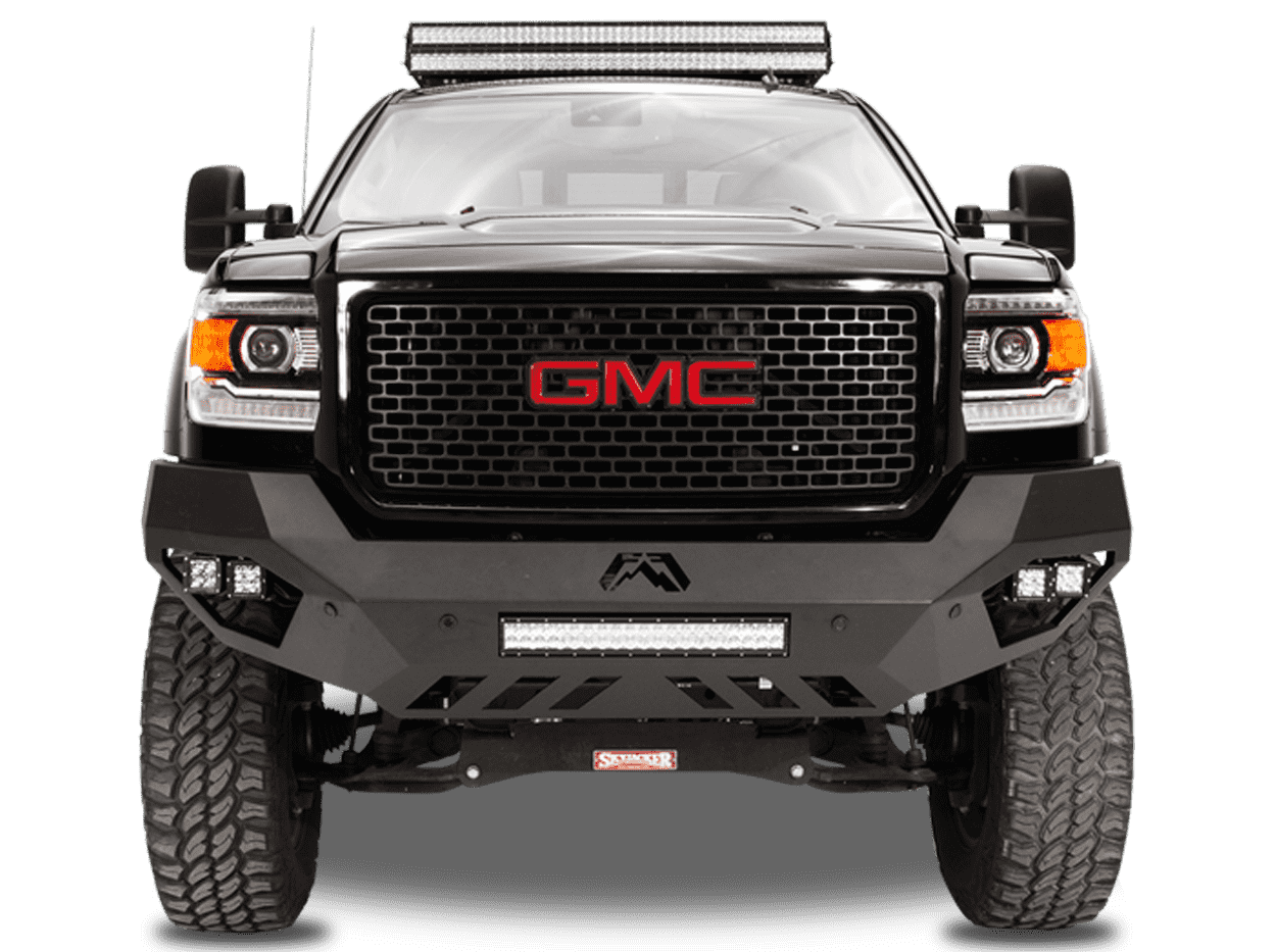 Fab Fours GM11-V2851-1 GMC Sierra 2500/3500 HD 2011-2014 Vengeance Front Bumper No Guard-BumperStock