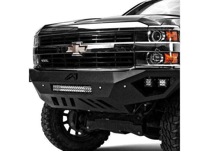 Fab Fours GM11 - V2851 - 1 GMC Sierra 2500/3500 HD 2011 - 2014 Vengeance Front Bumper No Guard - Rugged Truck Gear