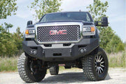 Fab Fours GM14 - A3151 - 1 GMC Sierra 2500/3500 HD 2015 - 2019 Premium Front Bumper Winch Ready No Guard Non - Sensor - Rugged Truck Gear
