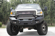 Fab Fours GM14 - A3152 - 1 GMC Sierra 2500/3500 HD 2015 - 2019 Premium Front Bumper Winch Ready Pre - Runner Guard Non - Sensor - Rugged Truck Gear