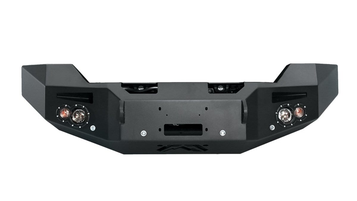 Fab Fours GM14 - C3151 - 1 GMC Sierra 2500/3500 HD 2015 - 2019 Premium Front Winch Bumper No Guard Sensor - Rugged Truck Gear