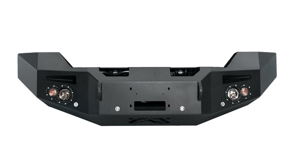 Fab Fours GM14 - C3151 - 1 GMC Sierra 2500/3500 HD 2015 - 2019 Premium Front Winch Bumper No Guard Sensor - Rugged Truck Gear