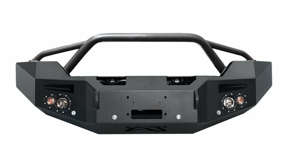 Fab Fours GM14 - C3152 - 1 GMC Sierra 2500/3500 HD 2015 - 2019 Premium Front Winch Bumper Pre - Runner Guard Sensor - Rugged Truck Gear