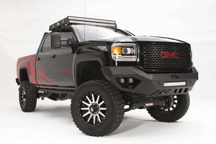 Fab Fours GM15 - V3151 - 1 GMC Sierra 2500/3500 HD 2015 - 2019 Vengeance Front Bumper No Guard - Rugged Truck Gear