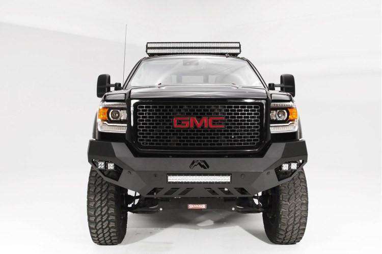 Fab Fours GM15 - V3151 - 1 GMC Sierra 2500/3500 HD 2015 - 2019 Vengeance Front Bumper No Guard - Rugged Truck Gear