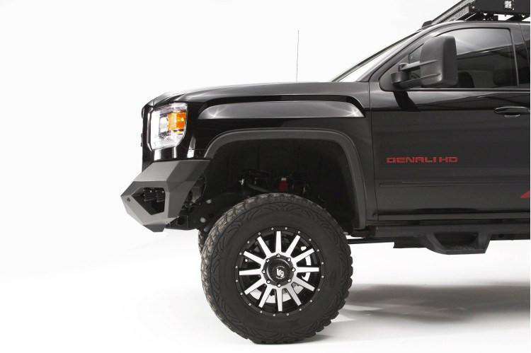 Fab Fours GM15 - V3151 - 1 GMC Sierra 2500/3500 HD 2015 - 2019 Vengeance Front Bumper No Guard - Rugged Truck Gear