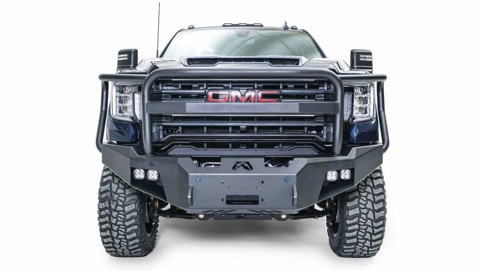 Fab Fours GM20 - A5050 - 1 GMC Sierra 2500/3500 HD 2020 - 2022 New Premium Front Bumper Winch Ready Full Guard - Rugged Truck Gear
