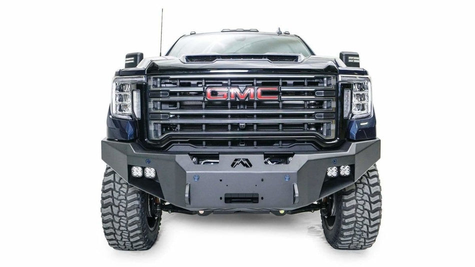Fab Fours GM20 - A5051 - 1 GMC Sierra 2500/3500 HD 2020 - 2022 New Premium Front Bumper Winch Ready No Guard - Rugged Truck Gear