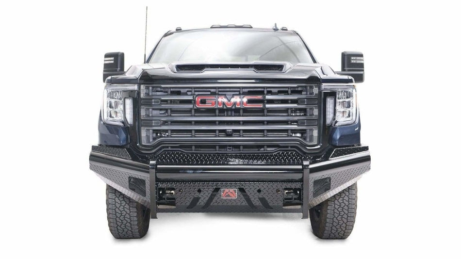 Fab Fours GM20 - S5061 - 1 GMC Sierra 2500/3500 HD 2020 - 2022 Black Steel Front Bumper No Guard - Rugged Truck Gear