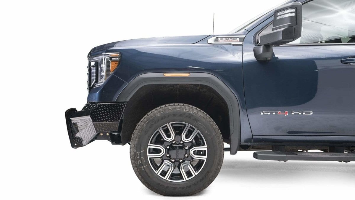 Fab Fours GM20 - S5061 - 1 GMC Sierra 2500/3500 HD 2020 - 2022 Black Steel Front Bumper No Guard - Rugged Truck Gear