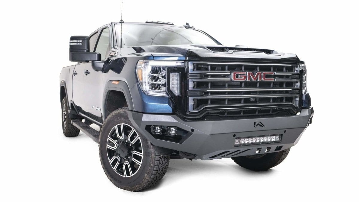 Fab Fours GM20 - V5051 - 1 GMC Sierra 2500/3500 HD 2020 - 2022 Vengeance Front Bumper No Guard - Rugged Truck Gear