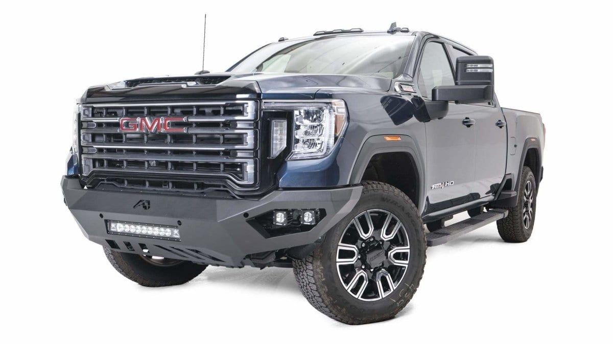 Fab Fours GM20 - V5051 - 1 GMC Sierra 2500/3500 HD 2020 - 2022 Vengeance Front Bumper No Guard - Rugged Truck Gear