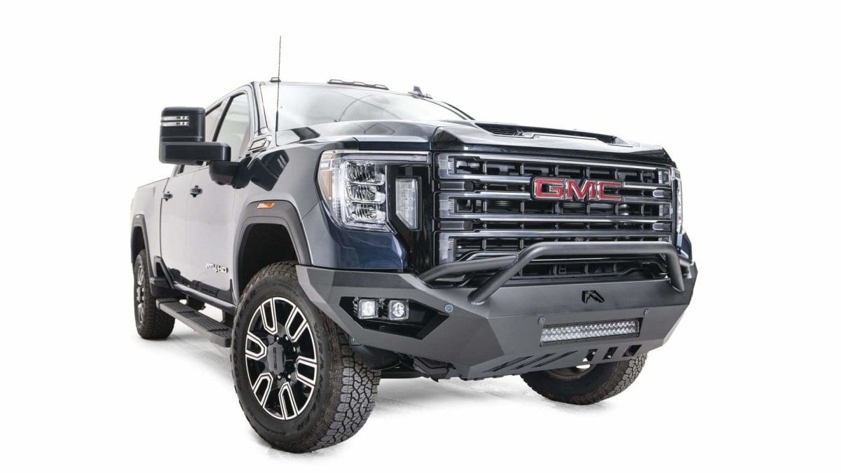 Fab Fours GM20 - V5052 - 1 GMC Sierra 2500/3500 HD 2020 - 2022 Vengeance Front Bumper Pre - Runner Guard - Rugged Truck Gear