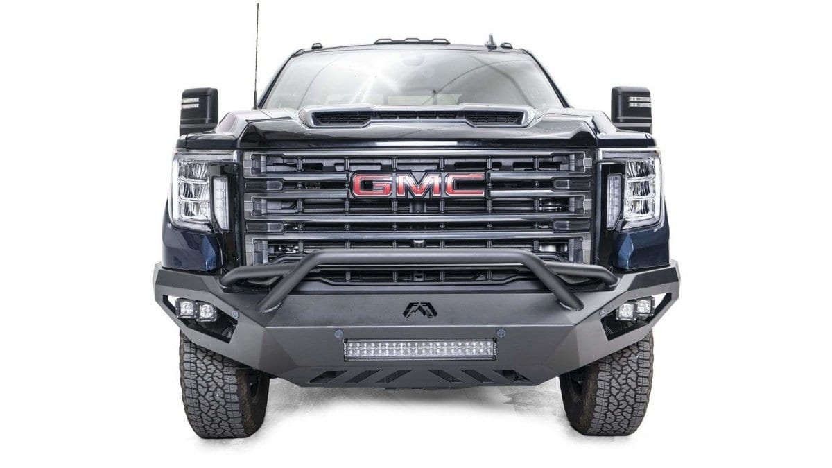 Fab Fours GM20 - V5052 - 1 GMC Sierra 2500/3500 HD 2020 - 2022 Vengeance Front Bumper Pre - Runner Guard - Rugged Truck Gear