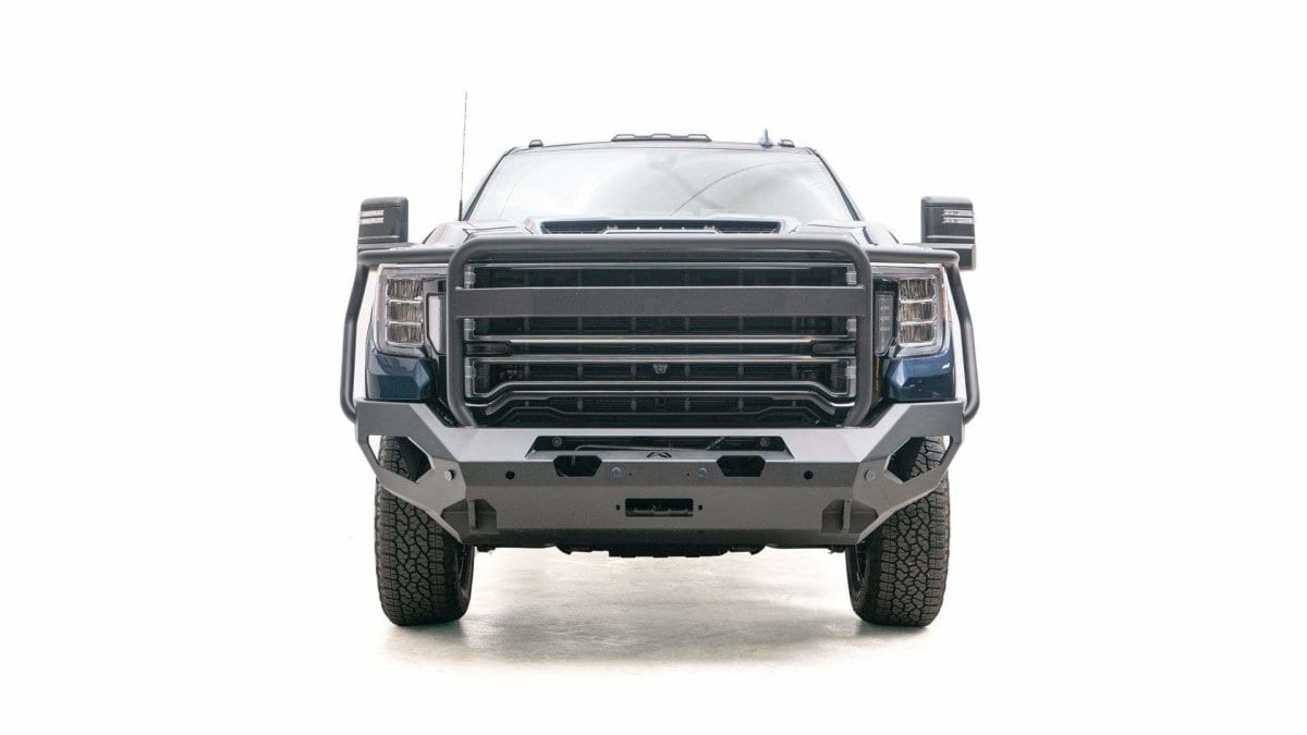 Fab Fours GM20 - X5050 - 1 GMC Sierra 2500/3500 HD 2020 - 2023 Matrix Front Bumper Winch Ready Full Guard - Rugged Truck Gear