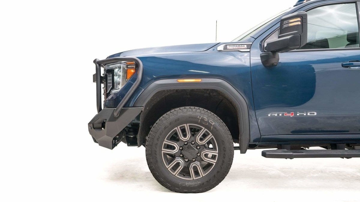 Fab Fours GM20 - X5050 - 1 GMC Sierra 2500/3500 HD 2020 - 2023 Matrix Front Bumper Winch Ready Full Guard - Rugged Truck Gear