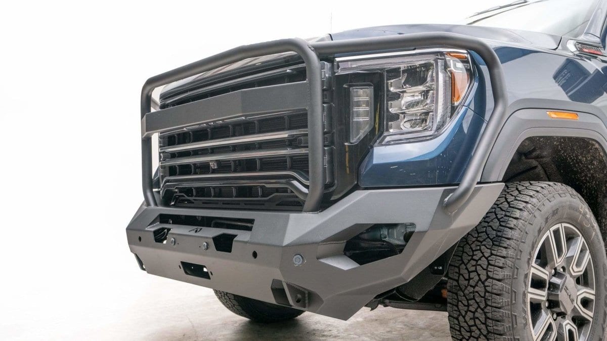 Fab Fours GM20 - X5050 - 1 GMC Sierra 2500/3500 HD 2020 - 2023 Matrix Front Bumper Winch Ready Full Guard - Rugged Truck Gear