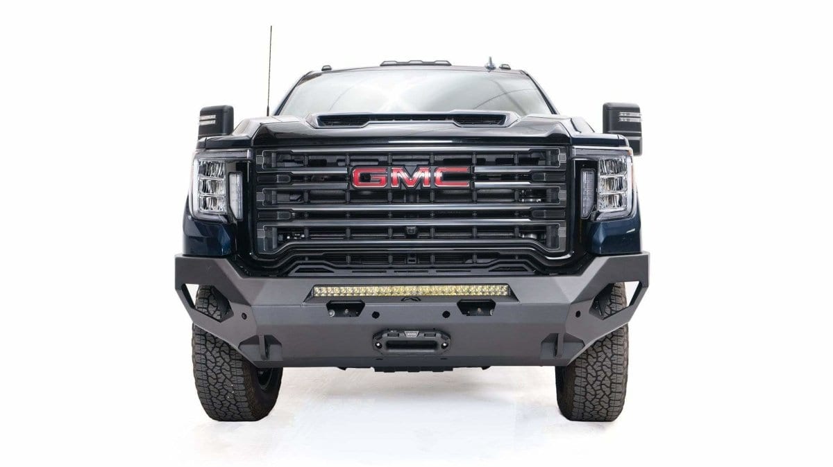 Fab Fours GM20-X5051-1 GMC Sierra 2500/3500 HD 2020-2021 Matrix Front Bumper Winch Ready No Guard-BumperStock