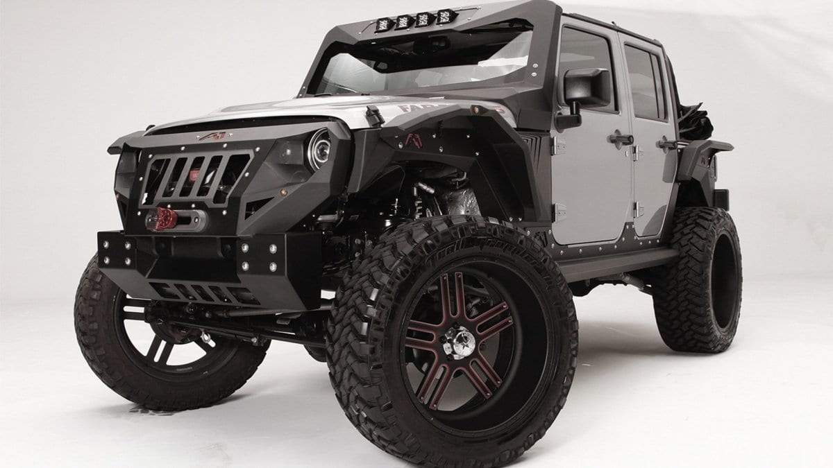 Fab Fours GR1005 - 1 Jeep Wrangler JK 2007 - 2018 Grumper Stubby Crash Cover - Rugged Truck Gear