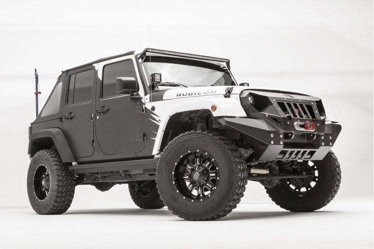 Fab Fours GR1010 - 1 Jeep Wrangler JK 2007 - 2018 Grumper Full - Width Front Bumper - Rugged Truck Gear