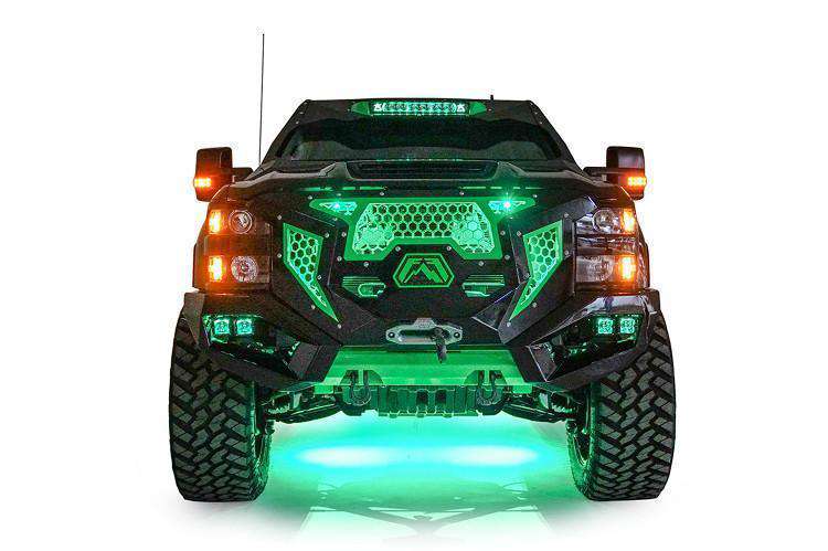 Fab Fours GR3000 - 1 2015 - 2019 Chevy Silverado 2500/3500 HD Grumper Front Bumper - Rugged Truck Gear