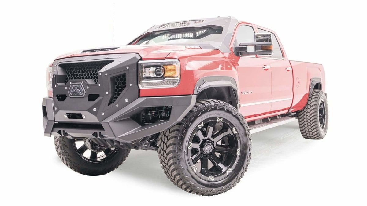 Fab Fours GR3100 - 1 GMC Sierra 2500/3500 HD 2015 - 2019 Grumper Front Bumper - Rugged Truck Gear