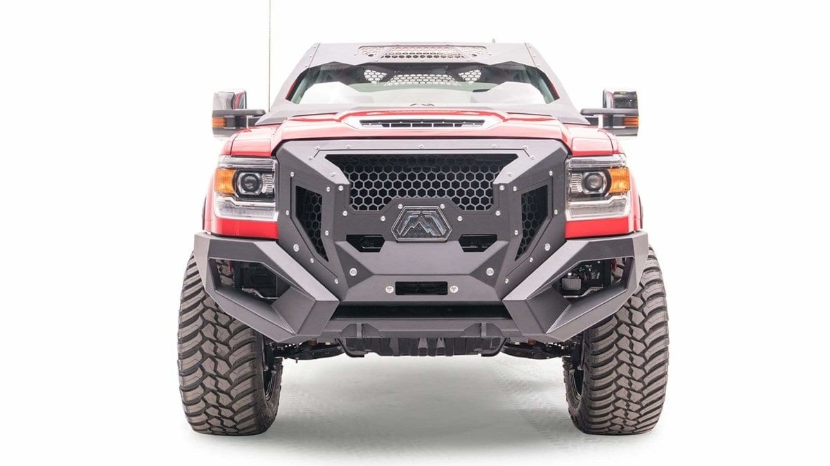 Fab Fours GR3100 - 1 GMC Sierra 2500/3500 HD 2015 - 2019 Grumper Front Bumper - Rugged Truck Gear