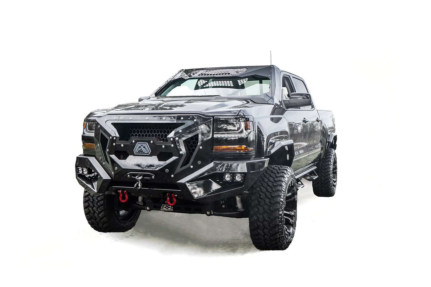 Fab Fours GR3800 - 1 Chevy Silverado 1500 2016 - 2018 Grumper Front Bumper - Rugged Truck Gear