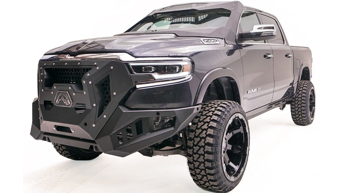 Fab Fours GR3900 - 1 GMC Sierra 1500 2019 - 2021 Grumper Front Bumper - Rugged Truck Gear