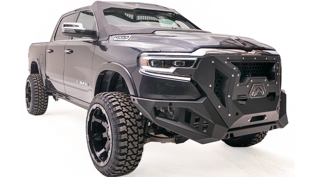 Fab Fours GR3900 - 1 GMC Sierra 1500 2019 - 2021 Grumper Front Bumper - Rugged Truck Gear