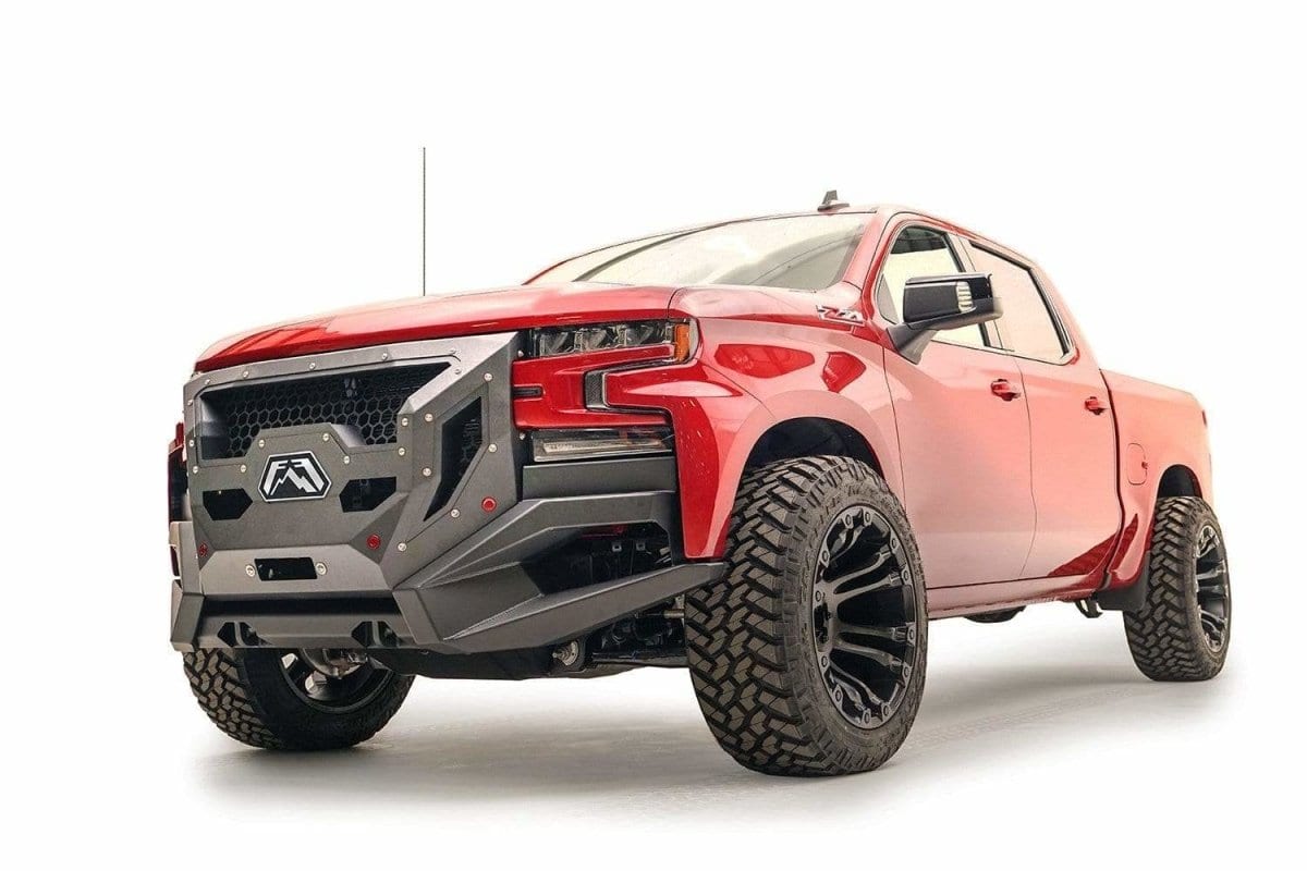Fab Fours GR4000 - 1 Chevy Silverado 1500 2019 - 2021 Grumper Front Bumper - Rugged Truck Gear