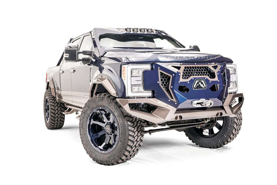 Fab Fours GR4100 - 1 Ford F250/F350 Superduty 2017 - 2019 Grumper Front Bumper - Rugged Truck Gear