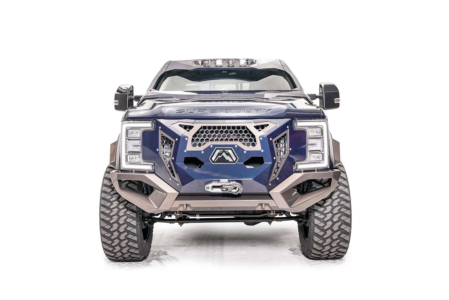 Fab Fours GR4100 - 1 Ford F250/F350 Superduty 2017 - 2019 Grumper Front Bumper - Rugged Truck Gear