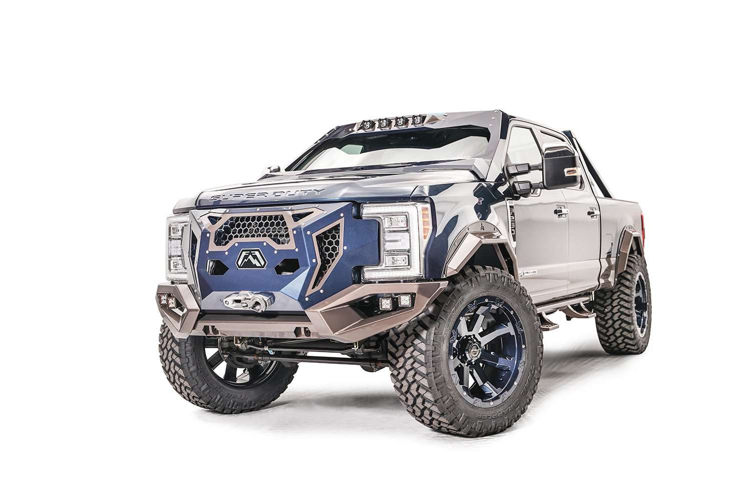 Fab Fours GR4100 - 1 Ford F250/F350 Superduty 2017 - 2019 Grumper Front Bumper - Rugged Truck Gear