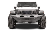 Fab Fours GR4610 - 1 Jeep Wrangler JL 2018 - 2024 Grumper Full - Width Front Bumper - Rugged Truck Gear