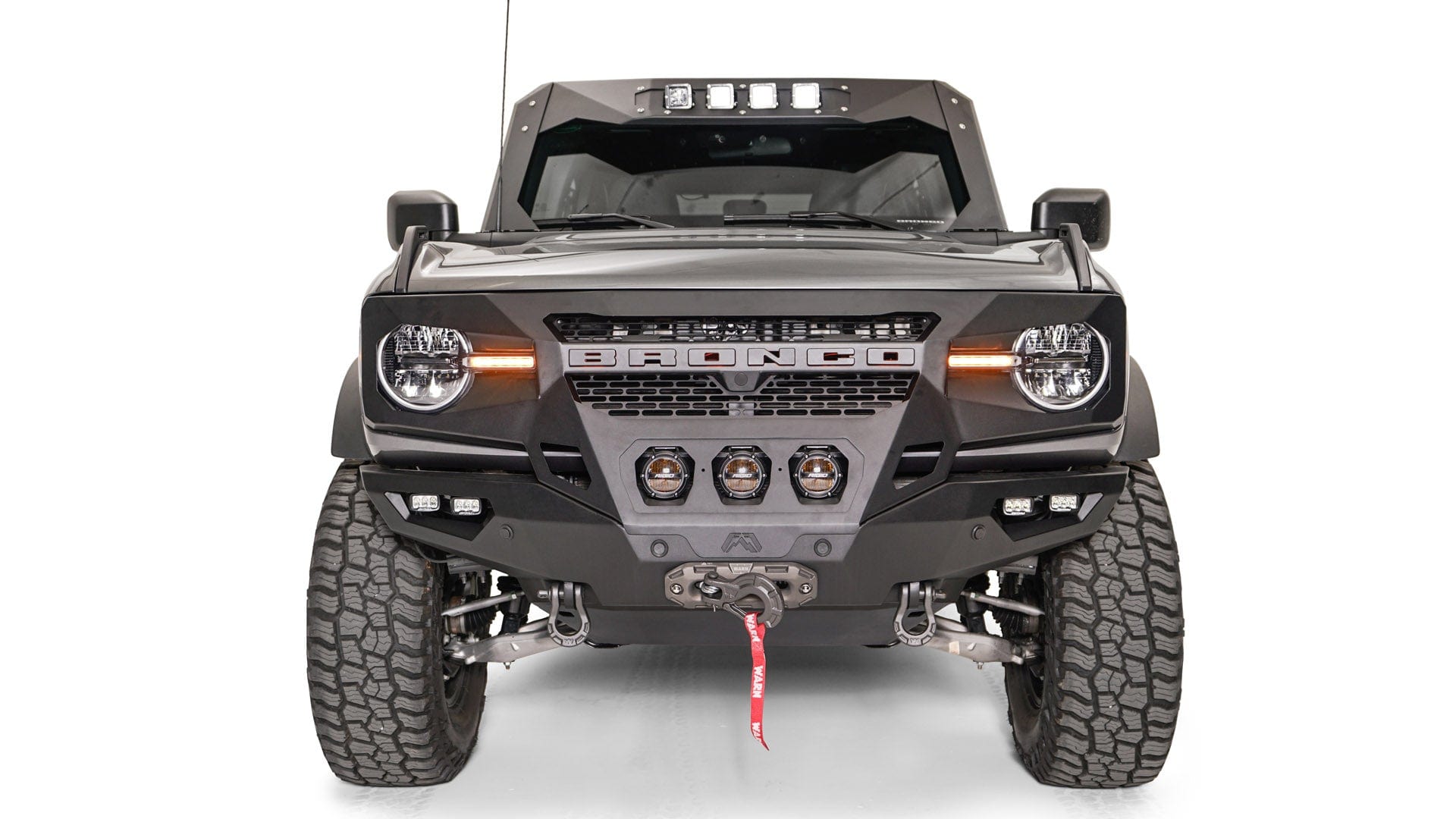 Fab Fours GR5200 - 1 2021 - 2024 Ford Bronco Grumper Front Bumper - Rugged Truck Gear