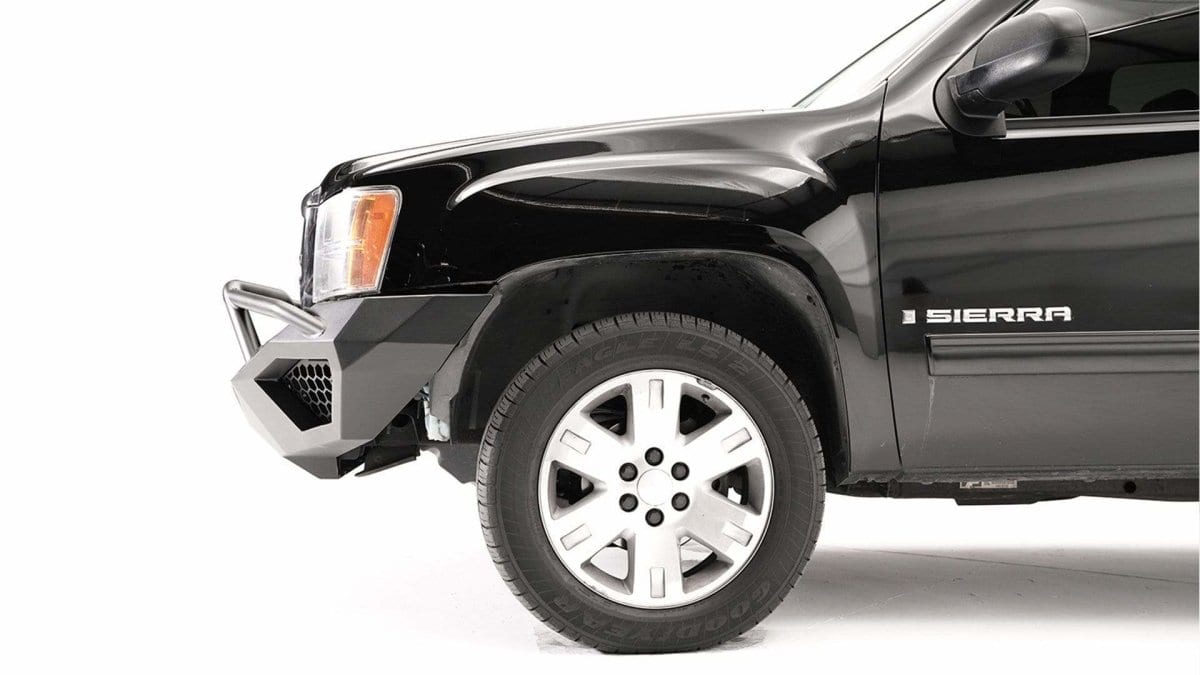 Fab Fours GS07 - D2152 - 1 GMC Sierra 1500 2007 - 2013 Vengeance Front Bumper Pre - Runner Guard Non - Sensor - Rugged Truck Gear
