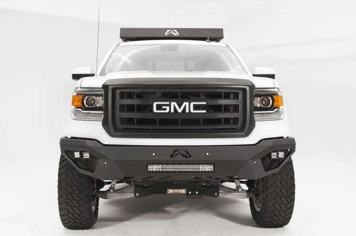 Fab Fours GS14-D3151-1 GMC Sierra 1500 2014-2015 Vengeance Front Bumper No Guard Sensor-BumperStock