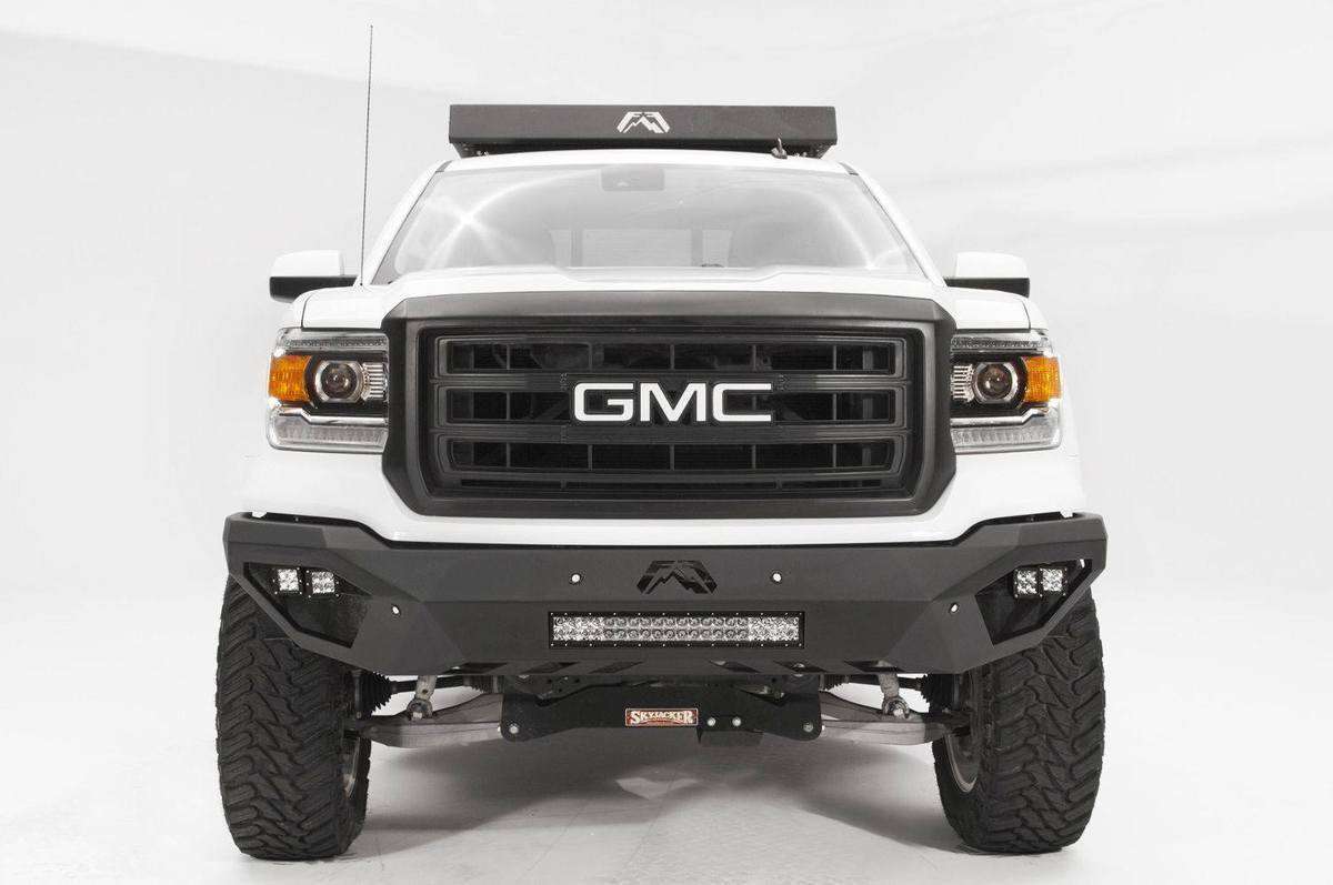 Fab Fours GS14 - D3151 - 1 GMC Sierra 1500 2014 - 2015 Vengeance Front Bumper No Guard Sensor - Rugged Truck Gear