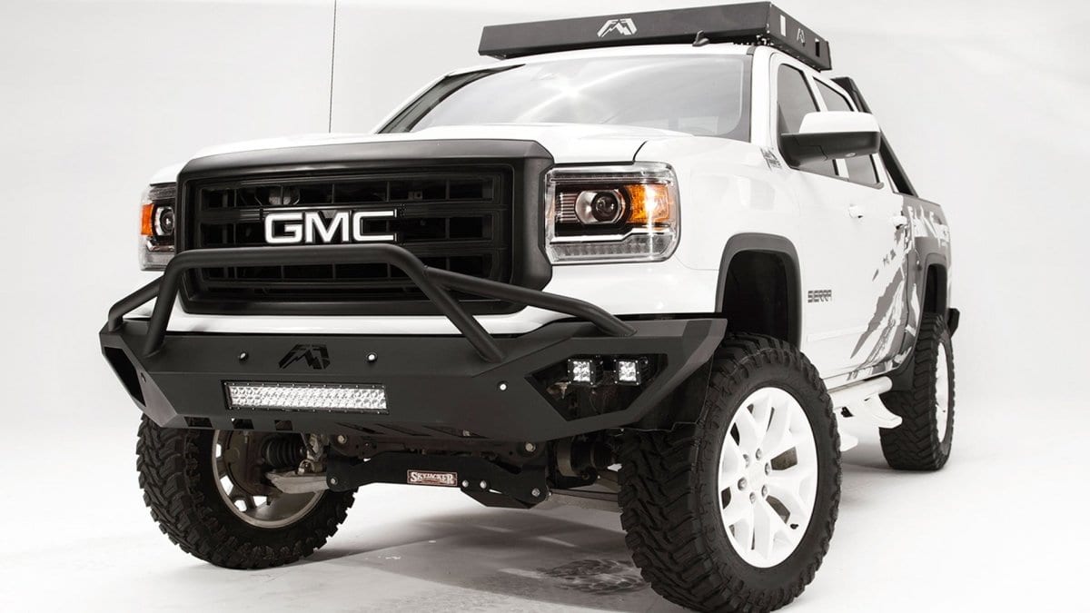 Fab Fours GS14 - D3152 - 1 GMC Sierra 1500 2014 - 2015 Vengeance Front Bumper Pre - Runner Guard Sensor - Rugged Truck Gear