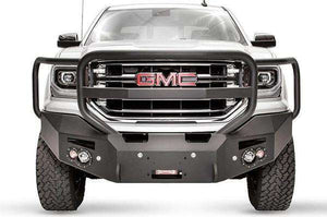 Fab Fours GS14-F3150-1 GMC Sierra 1500 2014-2015 Premium Front Bumper Sensor Winch Ready Full Guard-BumperStock