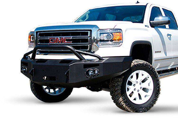 Fab Fours GS14 - H3152 - 1 GMC Sierra 1500 2014 - 2015 Premium Front Bumper Winch Ready Pre - Runner Guard Non - Sensor - Rugged Truck Gear