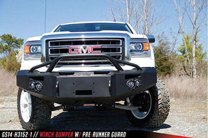 Fab Fours GS14-H3152-1 GMC Sierra 1500 2014-2015 Premium Front Bumper Winch Ready Pre-Runner Guard Non-Sensor-BumperStock