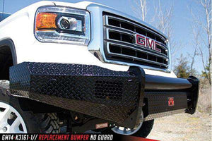 Fab Fours GS14-K3161-1 GMC Sierra 1500 2014-2015 Black Steel Front Bumper No Guard-BumperStock