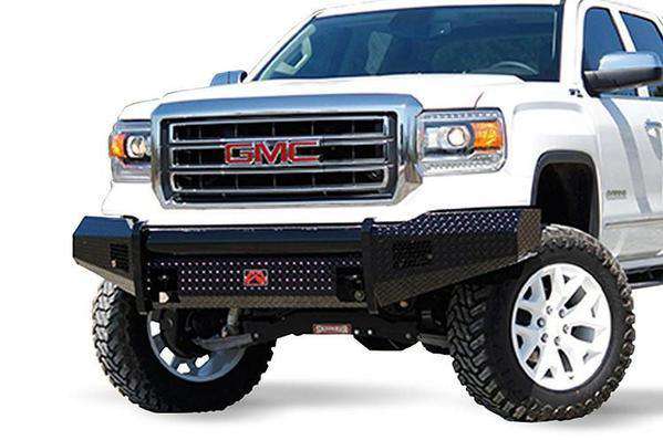 Fab Fours GS14-K3161-1 GMC Sierra 1500 2014-2015 Black Steel Front Bumper No Guard-BumperStock