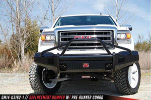 Fab Fours GS14-K3162-1 GMC Sierra 1500 2014-2015 Black Steel Front Bumper Pre-Runner Guard-BumperStock