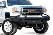 Fab Fours GS14 - R3162 - 1 GMC Sierra 1500 2014 - 2015 Black Steel Elite Front Bumper Pre - Runner Guard - Rugged Truck Gear