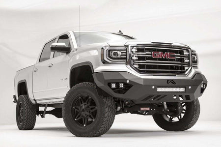 Fab Fours GS16 - D3951 - 1 GMC Sierra 1500 2016 - 2018 Vengeance Front Bumper No Guard Sensor - Rugged Truck Gear