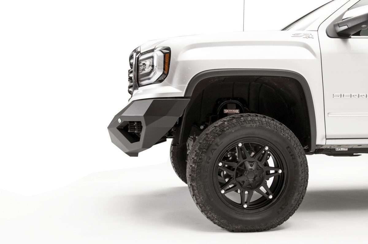 Fab Fours GS16 - D3951 - 1 GMC Sierra 1500 2016 - 2018 Vengeance Front Bumper No Guard Sensor - Rugged Truck Gear
